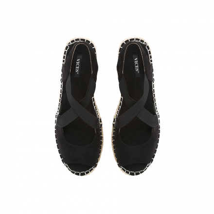 Black Women's sandals on the wedge 1556- 1556-1 BLACK 36/41