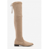 Beige Flat boots T060-42-beige