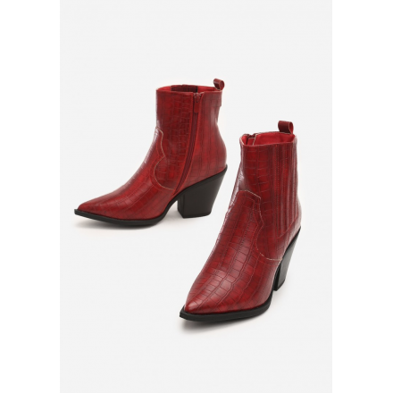 Burgundy women's cowboy boots 7338-453-w.red