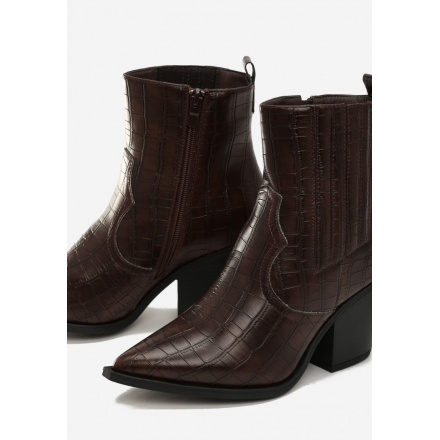 Brown Women's cowboy boots 7338-54-brown