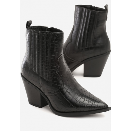Black Women's cowboy boots 7338-38-black