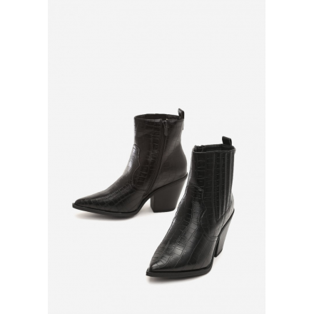 Black Women's cowboy boots 7338-38-black