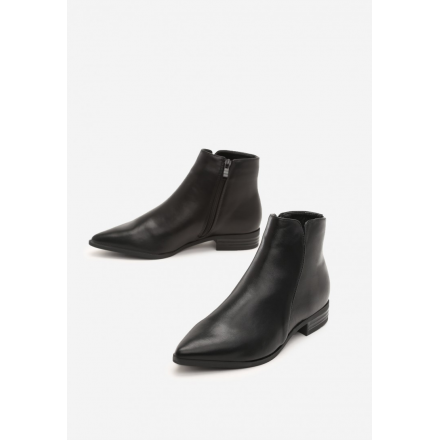 Black Women's flat boots 7328-1A-38-black