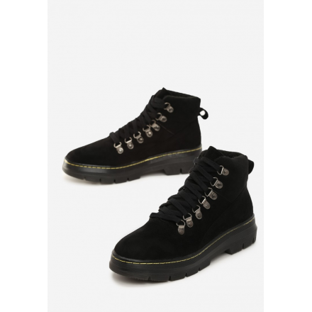 Black Women's trapper shoes 7333-1A-38-black