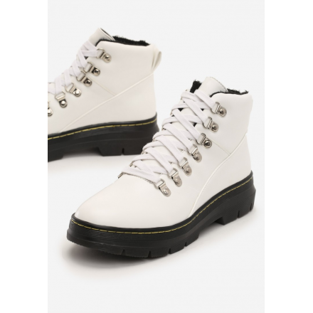 White Women's trapper shoes 7333-71-white
