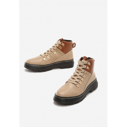 Beige Women's trapper shoes 7333-42-beige