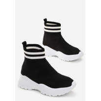 Black and White Women's Shoes Sneakers JB037-98-black/white