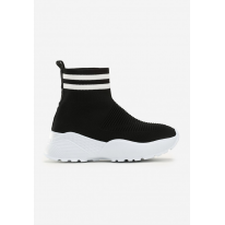 Black and White Women's Shoes Sneakers JB037-98-black/white