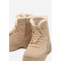 Beige Flat ankle boots 8480-42-beige