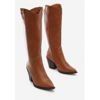 Brown Cowboy Boots on high heels 7340-17A-68-camel