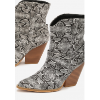 White women's high heels cowboy boots 3326-71-white