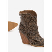 Brown women's high heels cowboy boots 3326-54-brown