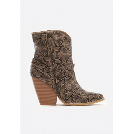 Brown women's high heels cowboy boots 3326-54-brown