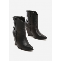 Black women's high heels cowboy boots 3326-38-black