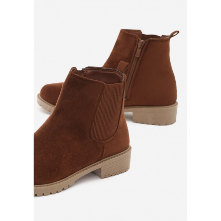 Brown Women's flat boots JB045-54-brown
