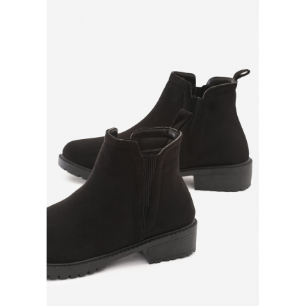 Black Women's flat boots JB044-38-black
