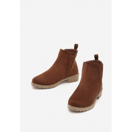 Brown Women's flat boots JB044-54-brown