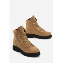 Beige Women's flat boots 7332-42-beige