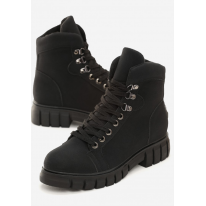 Black Women's flat boots 7332-38-black