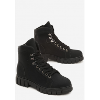 Black Women's flat boots 7332-38-black