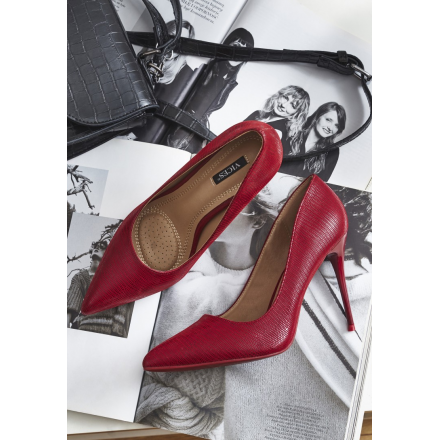 Burgundy women's high heels 3308-453-w.red
