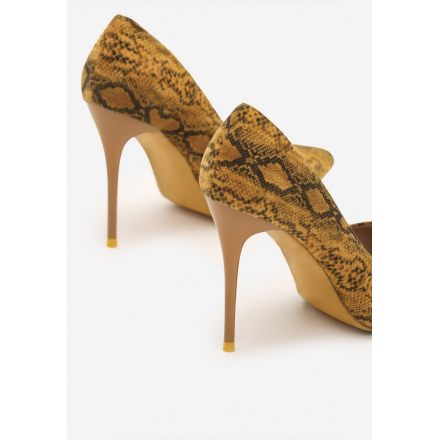 Yellow women's high heels 3309-49-yellow