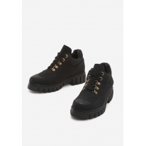 Black Women's flat boots 7343-38-black