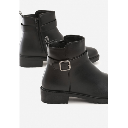 Black Boots with a buckle JB047-1A-38-black