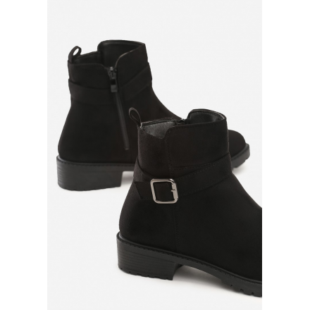 Black Boots with a buckle JB047-38-black