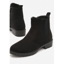 Black Boots on a flat Jodhpur boots JB046-38-black