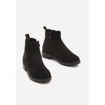 Black Boots on a flat Jodhpur boots JB046-38-black