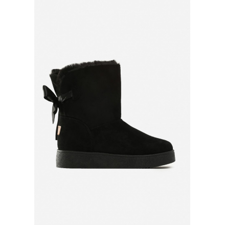 Black women's snow boots 8516-38-black