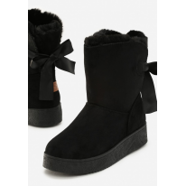 Black women's snow boots 8516-38-black