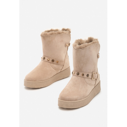 Beige women's snow boots 8515-42-beige