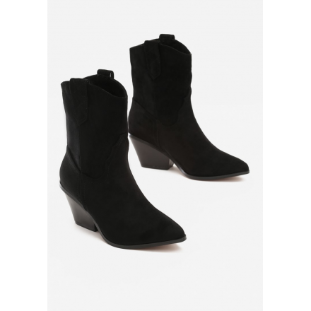 Black women's cowboy boots 8499-38-black