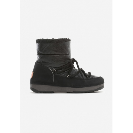 Black women's snow boots 8518-38-black
