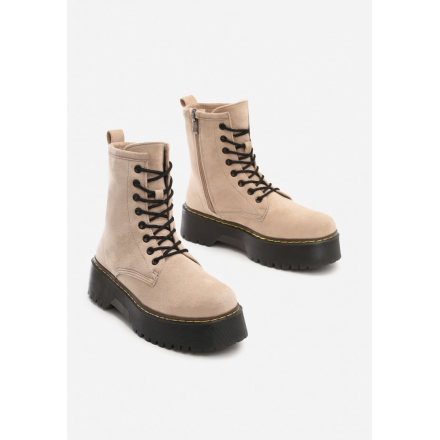 Beżowe Botki  8488-42-beige