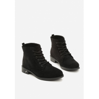 Black flat boots 8520-38-black