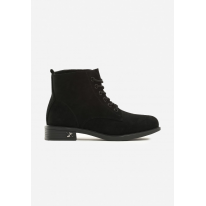 Black flat boots 8520-38-black