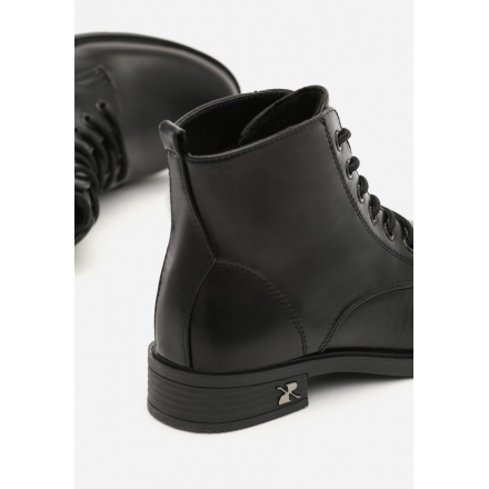 Black flat boots 8520-1A-38-black