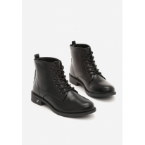 Czarne Botki płaskie 8520-1A-38-black