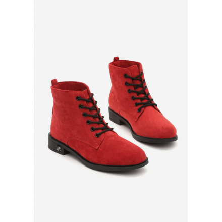 Red flat boots 8520-64-red