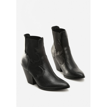 Black women's cowboy boots 3330-38-black