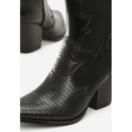 Black women's cowboy boots 3330-38-black