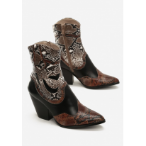 Black and brown high heels 3332-159-black/brown