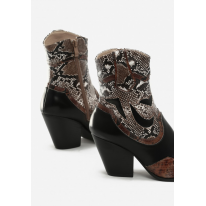 Black and brown high heels 3332-159-black/brown