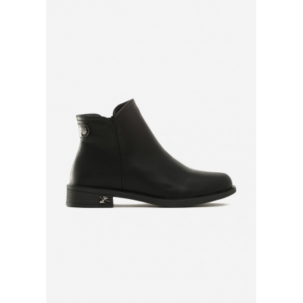 Black flat boots 8521-1A-38-black