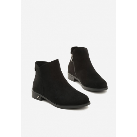 Black flat boots 8521-38-black