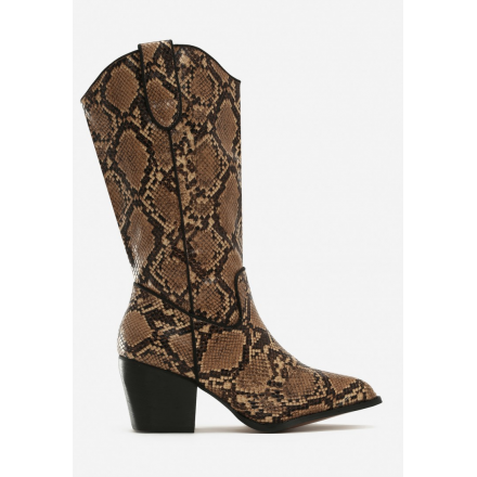 Brown High heels ankle boots 8492-54-brown