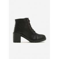 Black Women's boots on the post T132-38-black